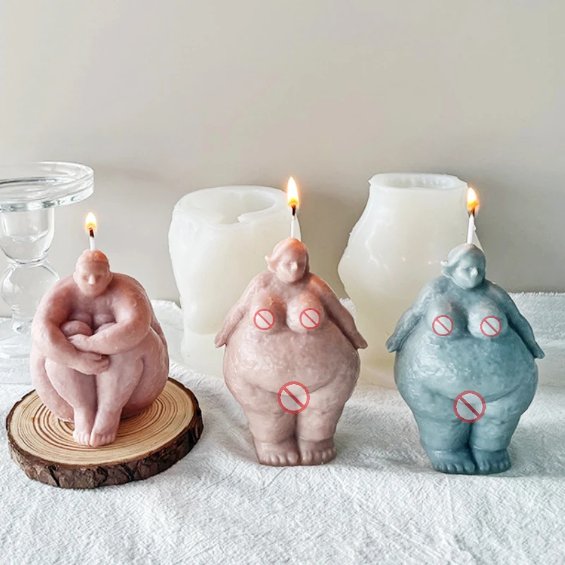 Candle Making Fat - Abstract Human Body Candle Silicone Mold