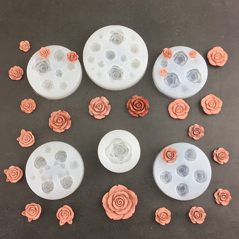 Candle Making Items - 3D Rose Flower Shape Leaf Silicone