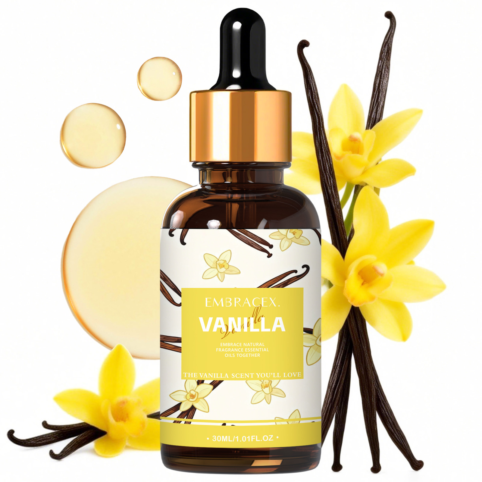 Candle Making Scents - 30ml Vanilla Essential Oil For Diffusers