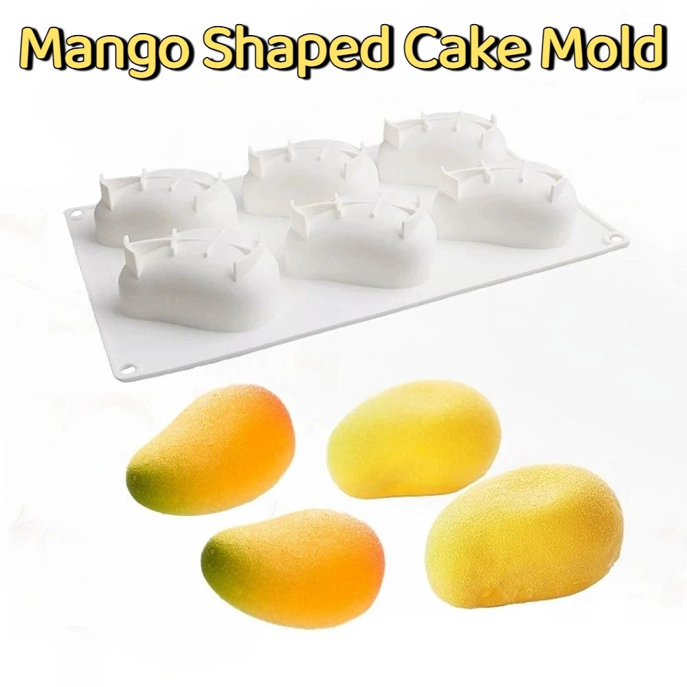 Candle Making Items - 6 Cavity Mango Shaped Cake Mold