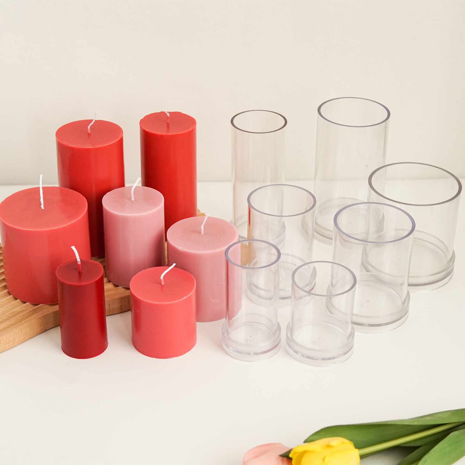 Candle Making Diy Kit - Various 3D Cylindrical Candle Mould Plastics