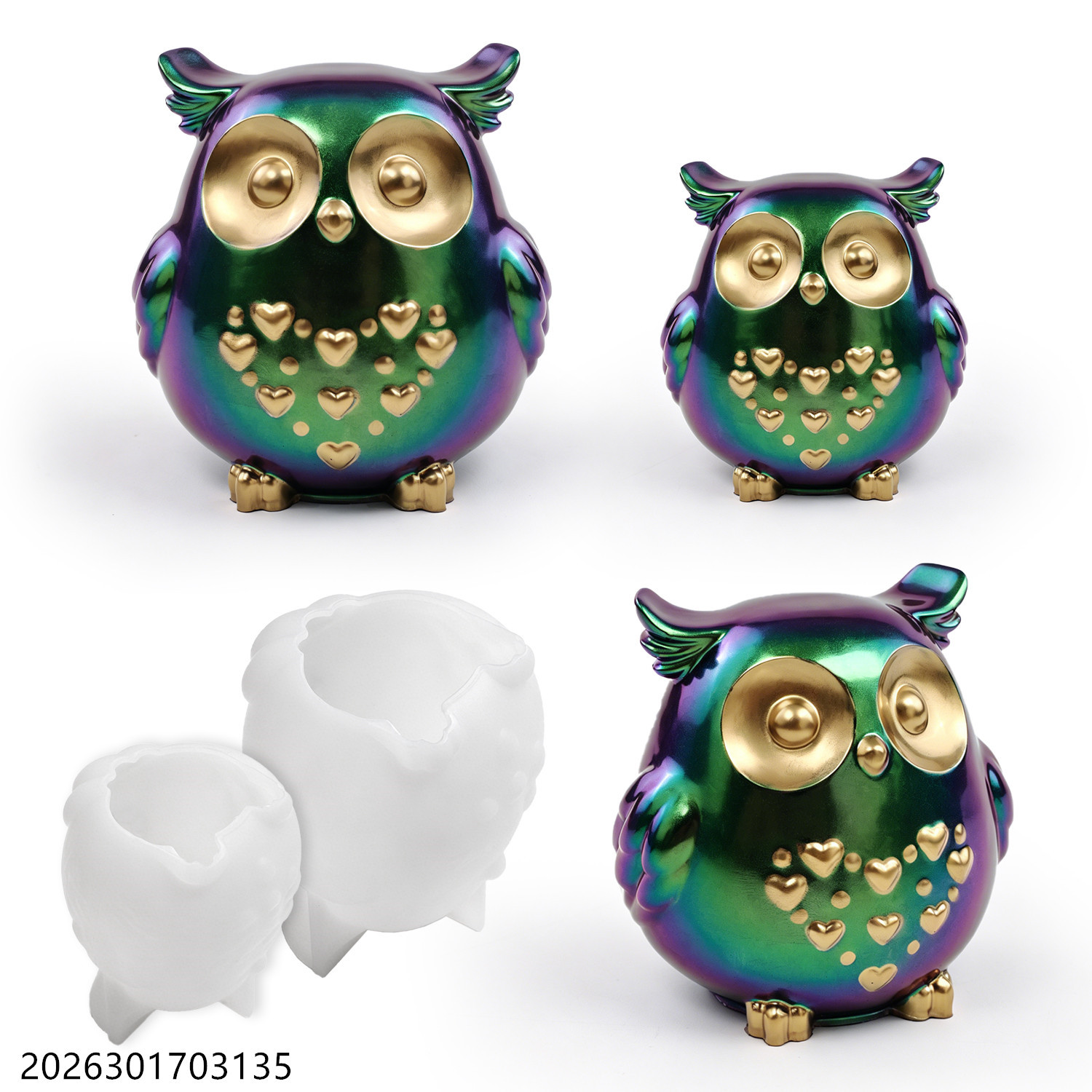 Candle Making Scents - Owl Silicone Mold 3D Bird Shape
