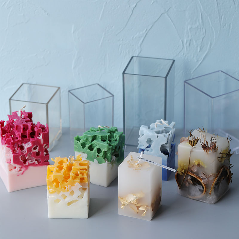 Candle Making Diy Kit - 3D Square Rectangle Column Candle Mold