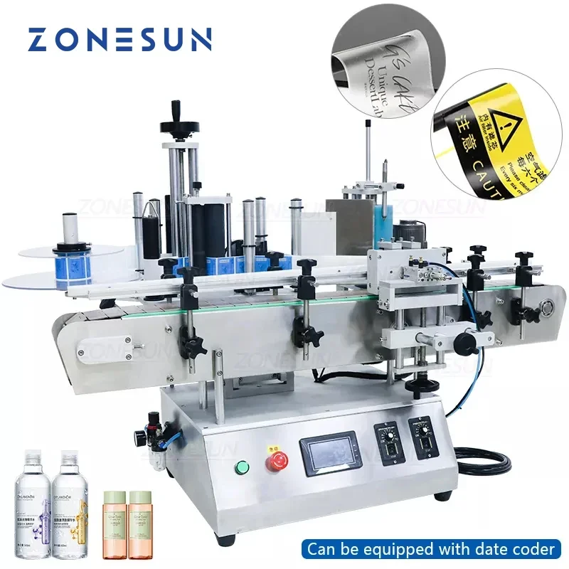 Label Sticker Round - ZONESUN ZS-TB500A Automatic Round Bottle Labeling