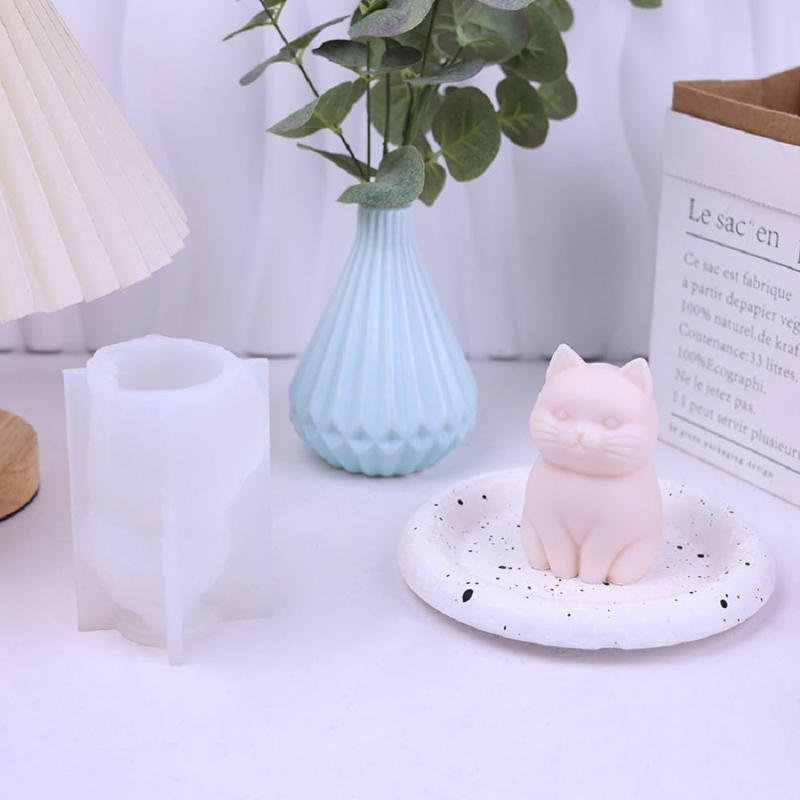 3D Fat Cat  Animal Silicone Ca - огляд і ціна Candle Making Fat