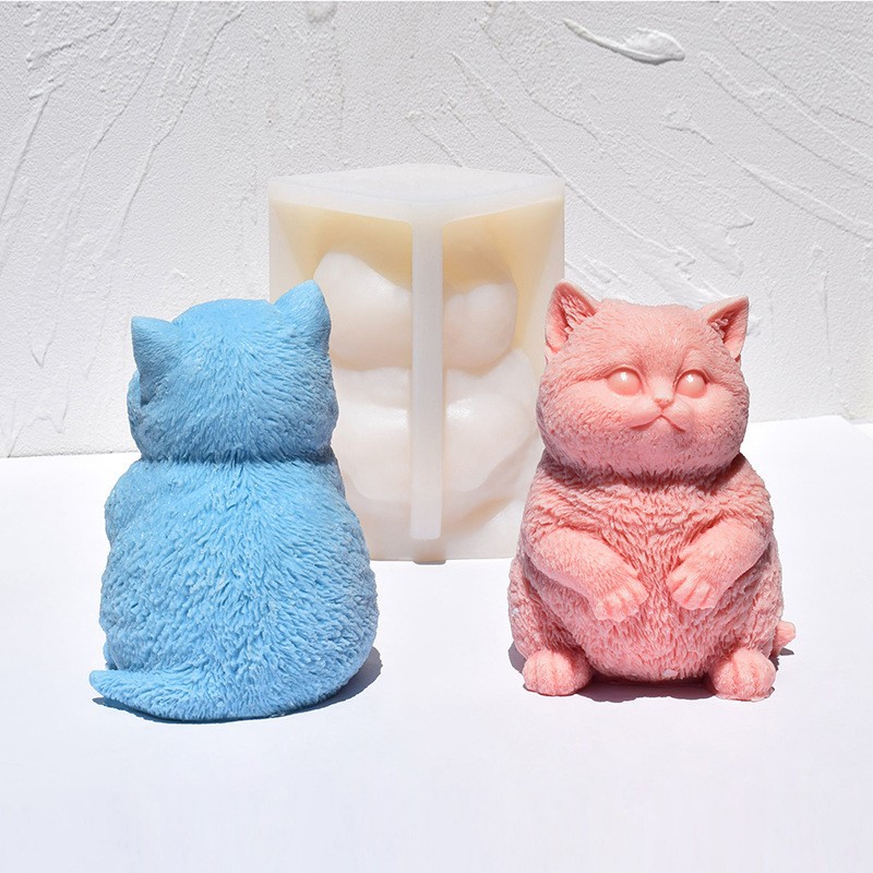 3D Fat Cat Silicone Candle Mol - огляд і ціна Candle Making Fat