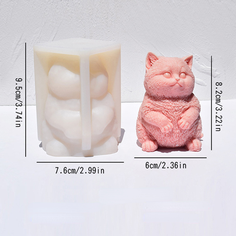 3D Fat Cat Silicone Candle Mol - огляд і ціна Candle Making Fat