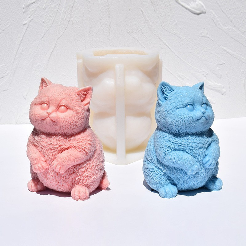 3D Fat Cat Silicone Candle Mol - огляд і ціна Candle Making Fat
