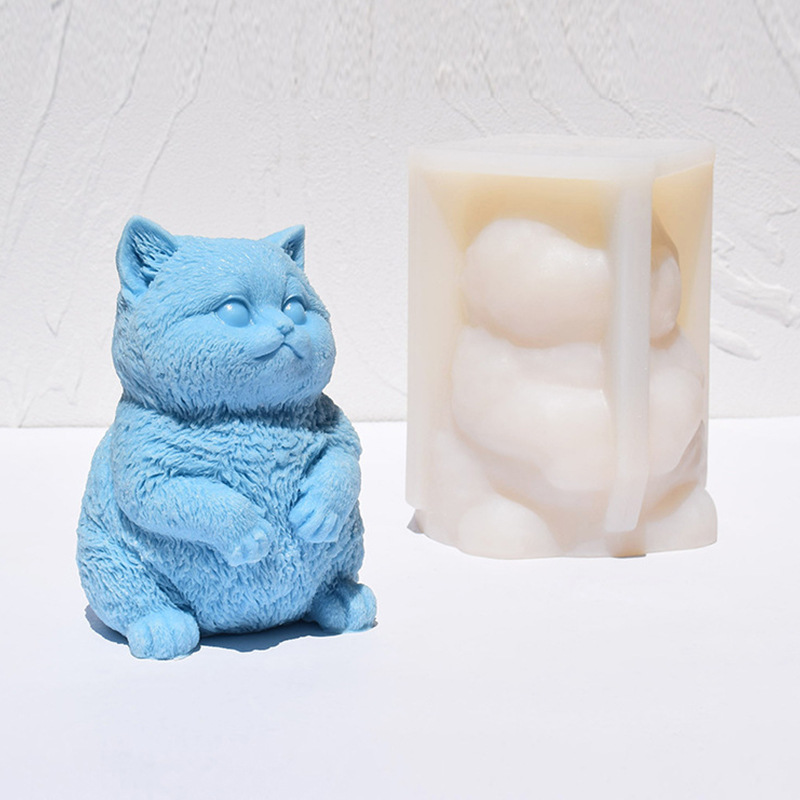 3D Fat Cat Silicone Candle Mol - огляд і ціна Candle Making Fat