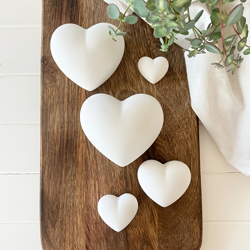 5pcs Heart-Shaped Gypsum Candl - огляд і ціна Candle Making Moulds