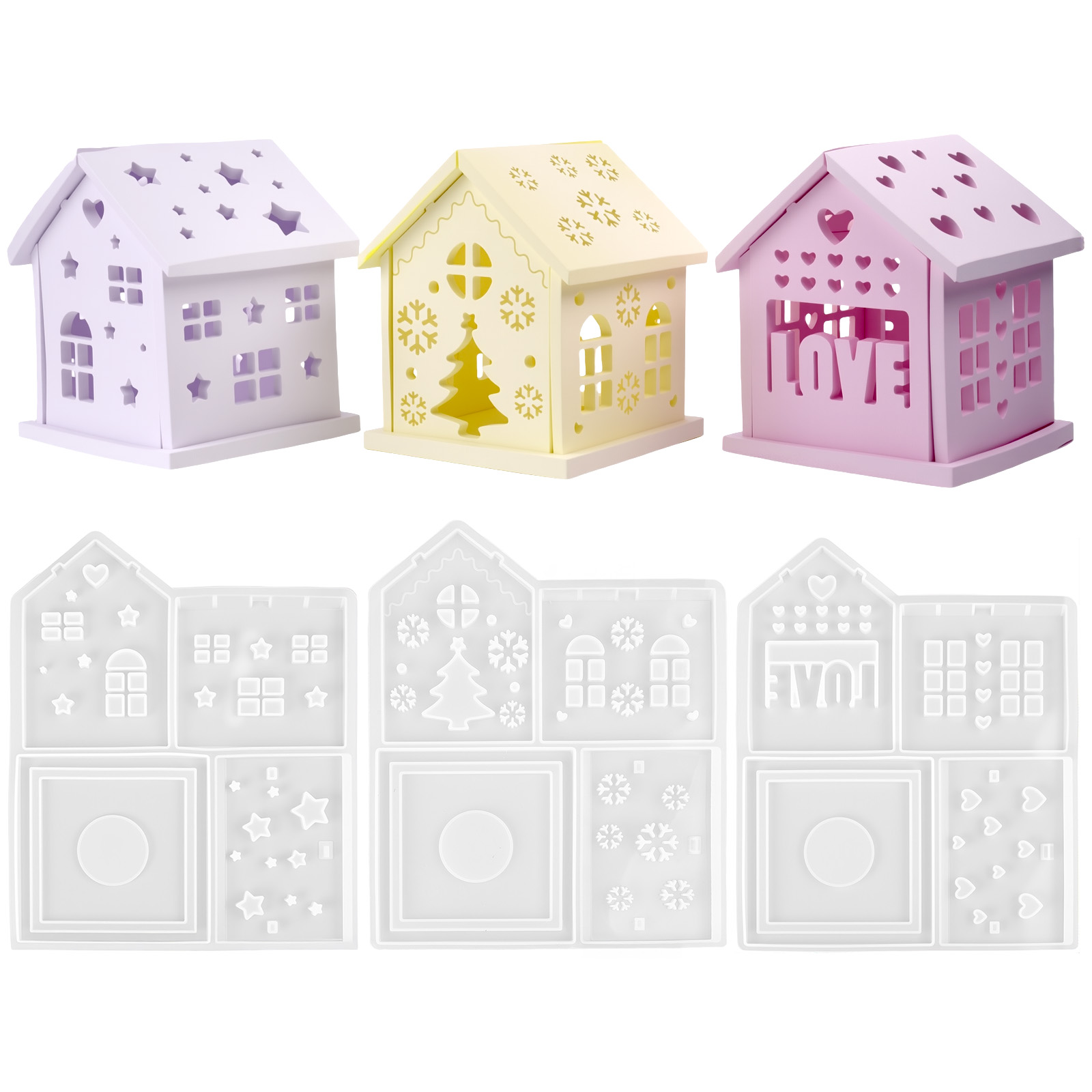 3D House Silicone Mold DIY Chr - огляд і ціна Candle Making Items