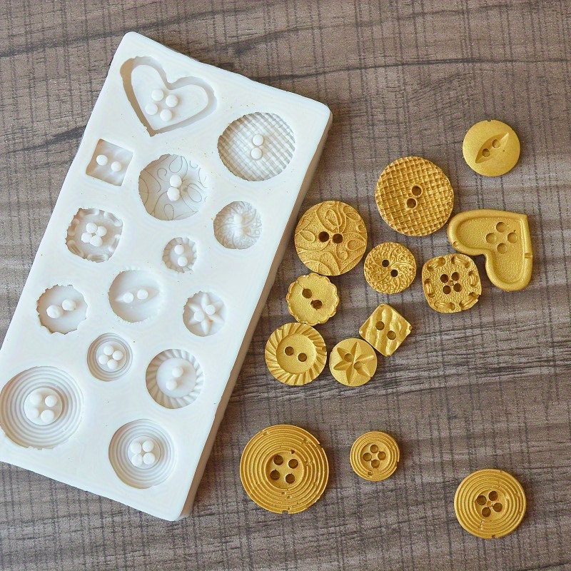 Buttons Shape Silicone Mold Si - огляд і ціна Candle Making Items