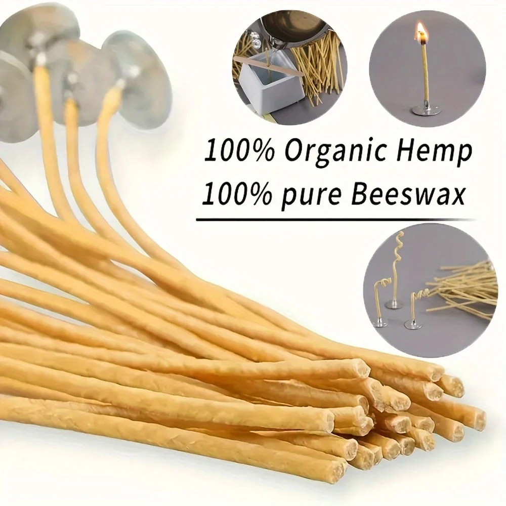 Candle Wicks 50 PCS 8 Inch Hem - огляд і ціна Candle Making Wicks