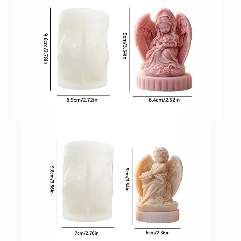 3D cute couple angel candle mo - огляд і ціна Candle Making Thermometer