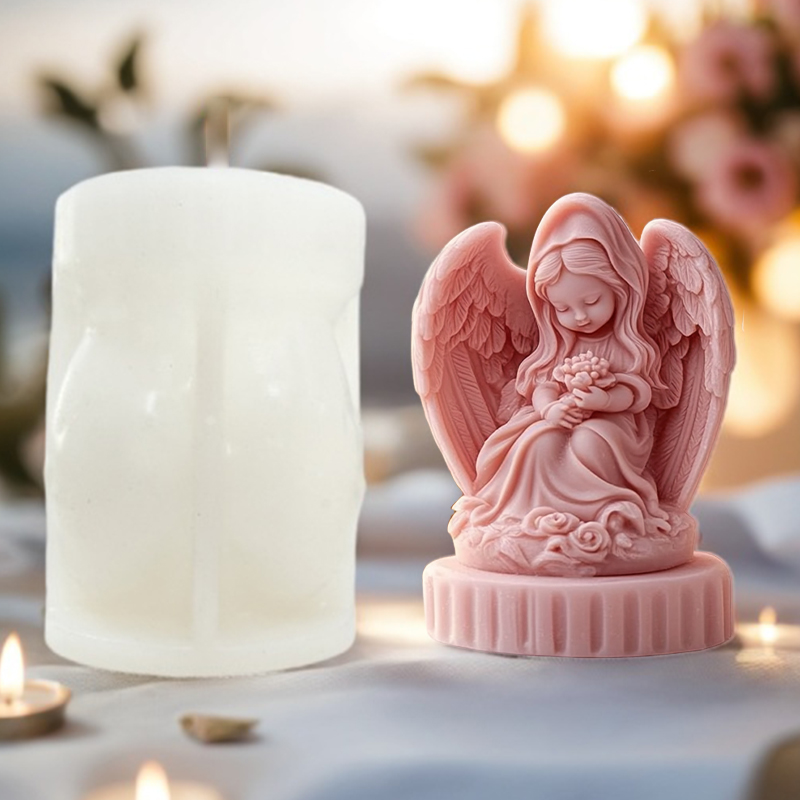 3D cute couple angel candle mo - огляд і ціна Candle Making Thermometer