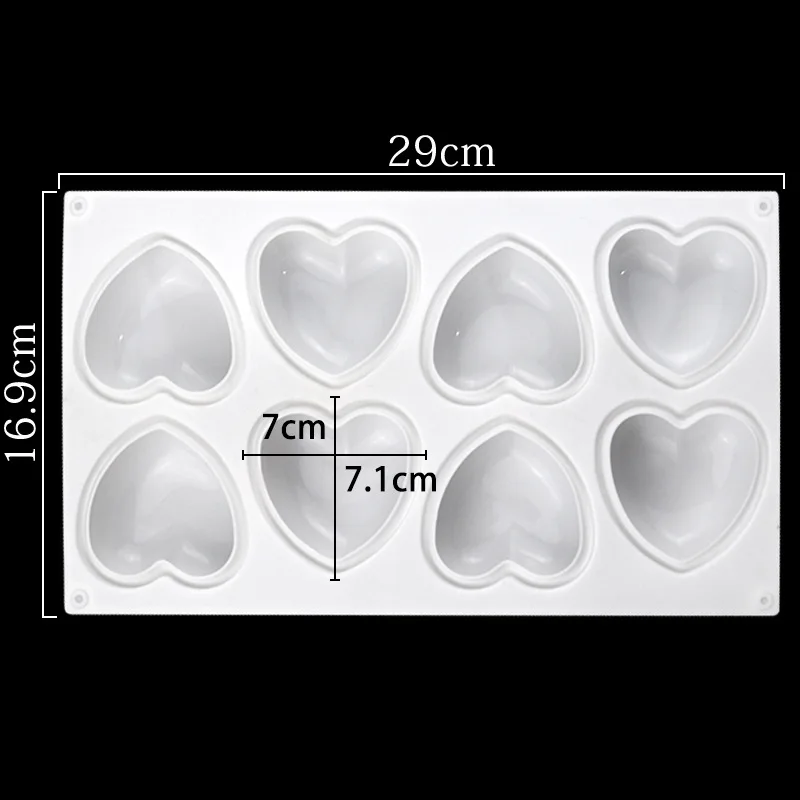 Love Heart Silicone Soap Mold  - огляд і ціна Candle Making Items