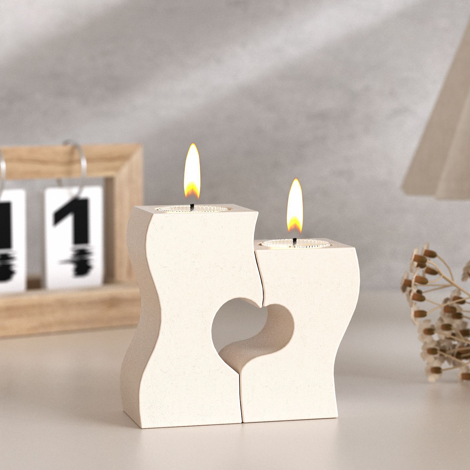 S Heart Candlestick Silicone M - огляд і ціна Candle Making Items