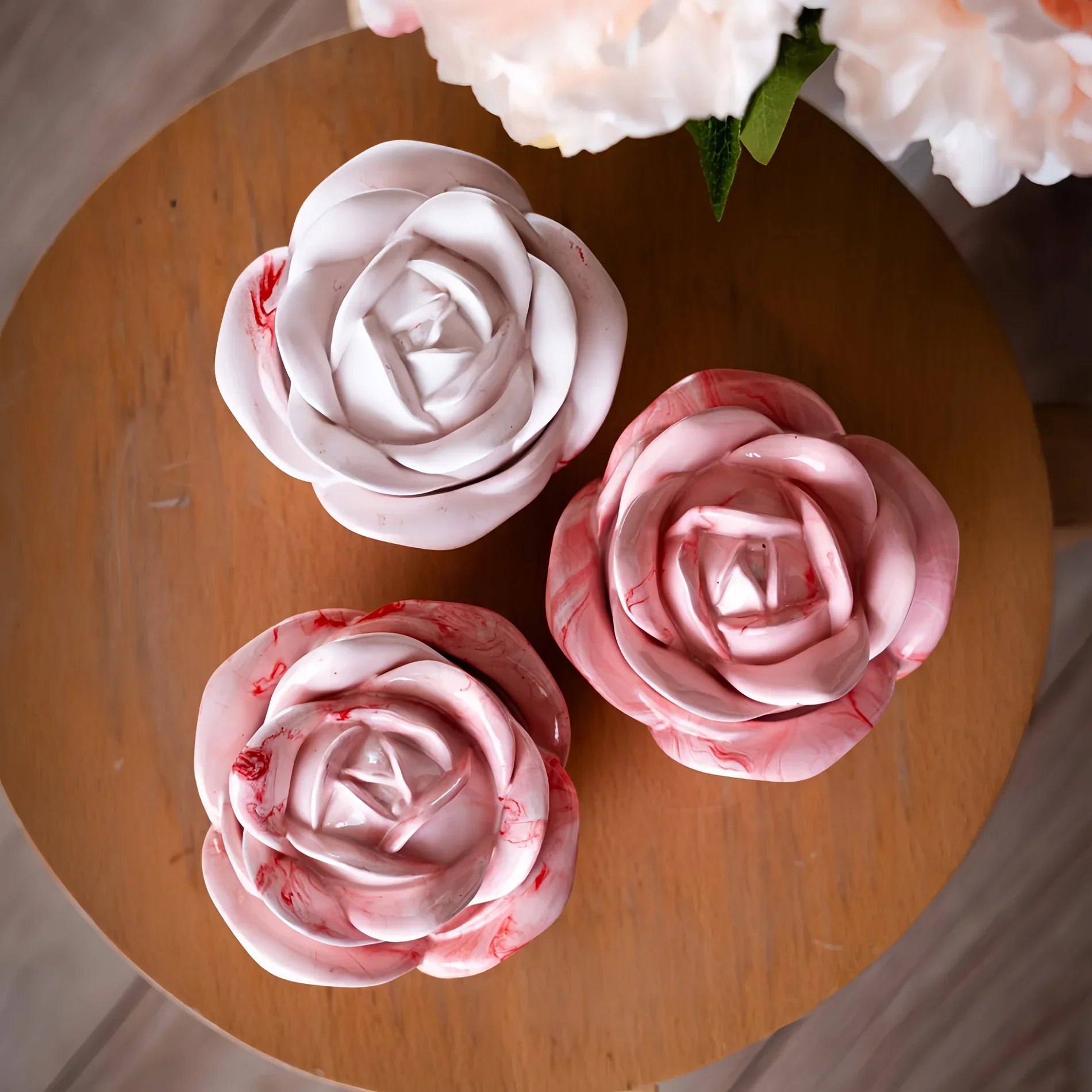 2-Piece Set Rose Shaped Silico - огляд і ціна Candle Making Moulds