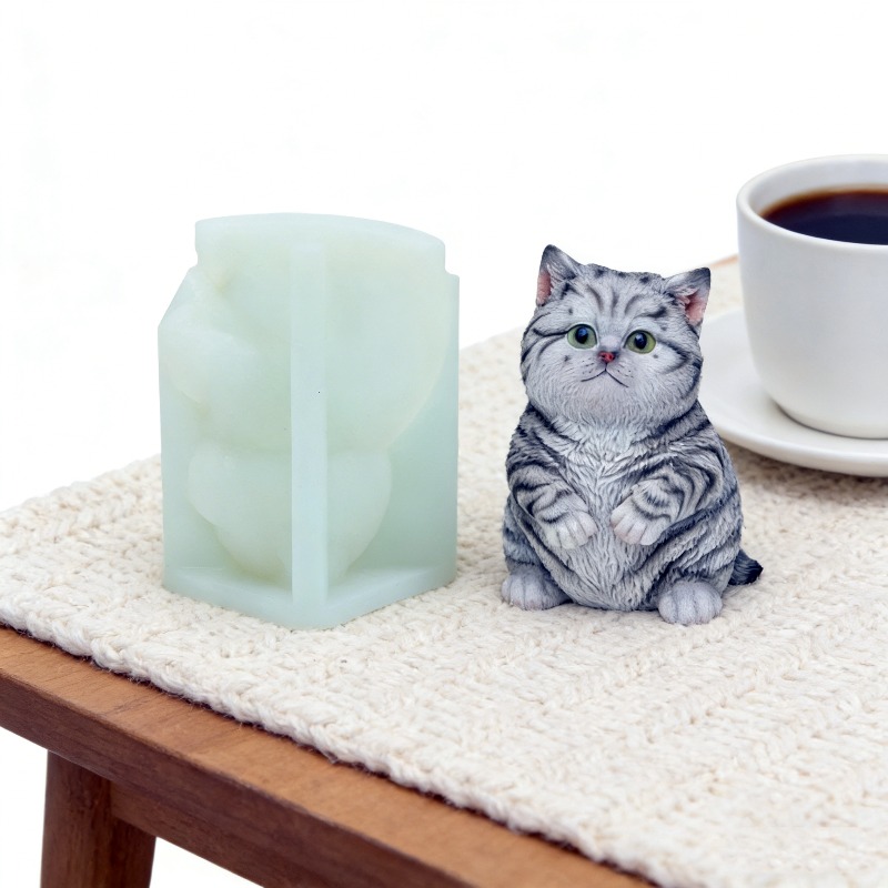 DIY Standing Fat Cat Silicone  - огляд і ціна Candle Making Fat