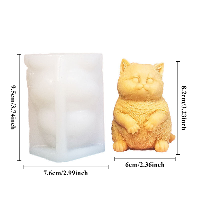 DIY Standing Fat Cat Silicone  - огляд і ціна Candle Making Fat