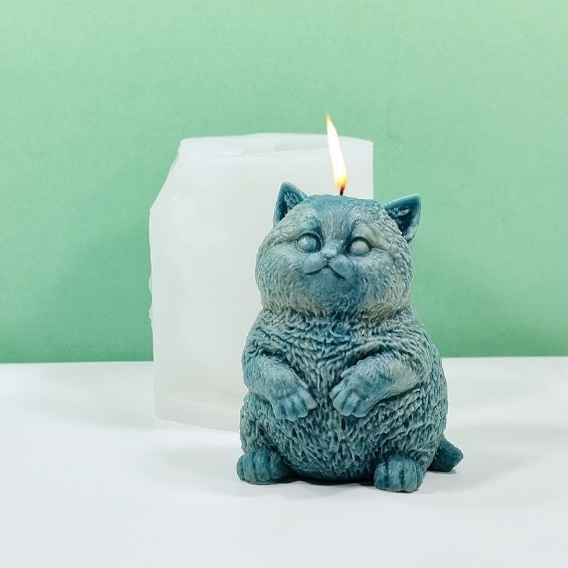 DIY Standing Fat Cat Silicone  - огляд і ціна Candle Making Fat