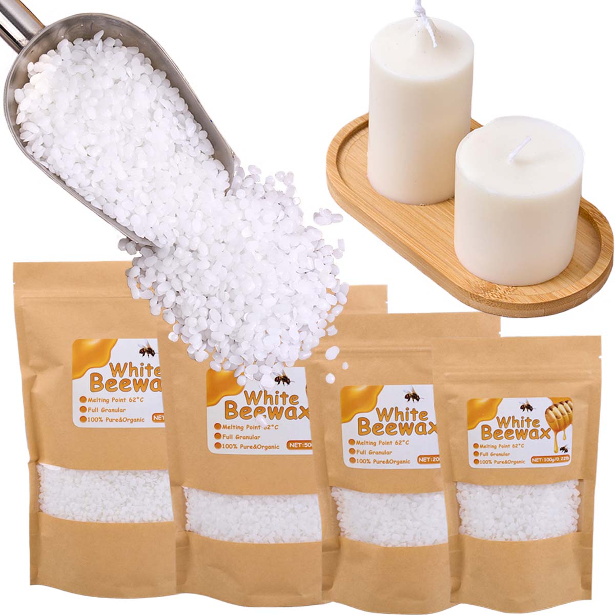 White Beeswax Pure Natural Gra - огляд і ціна Candle Making Wicks