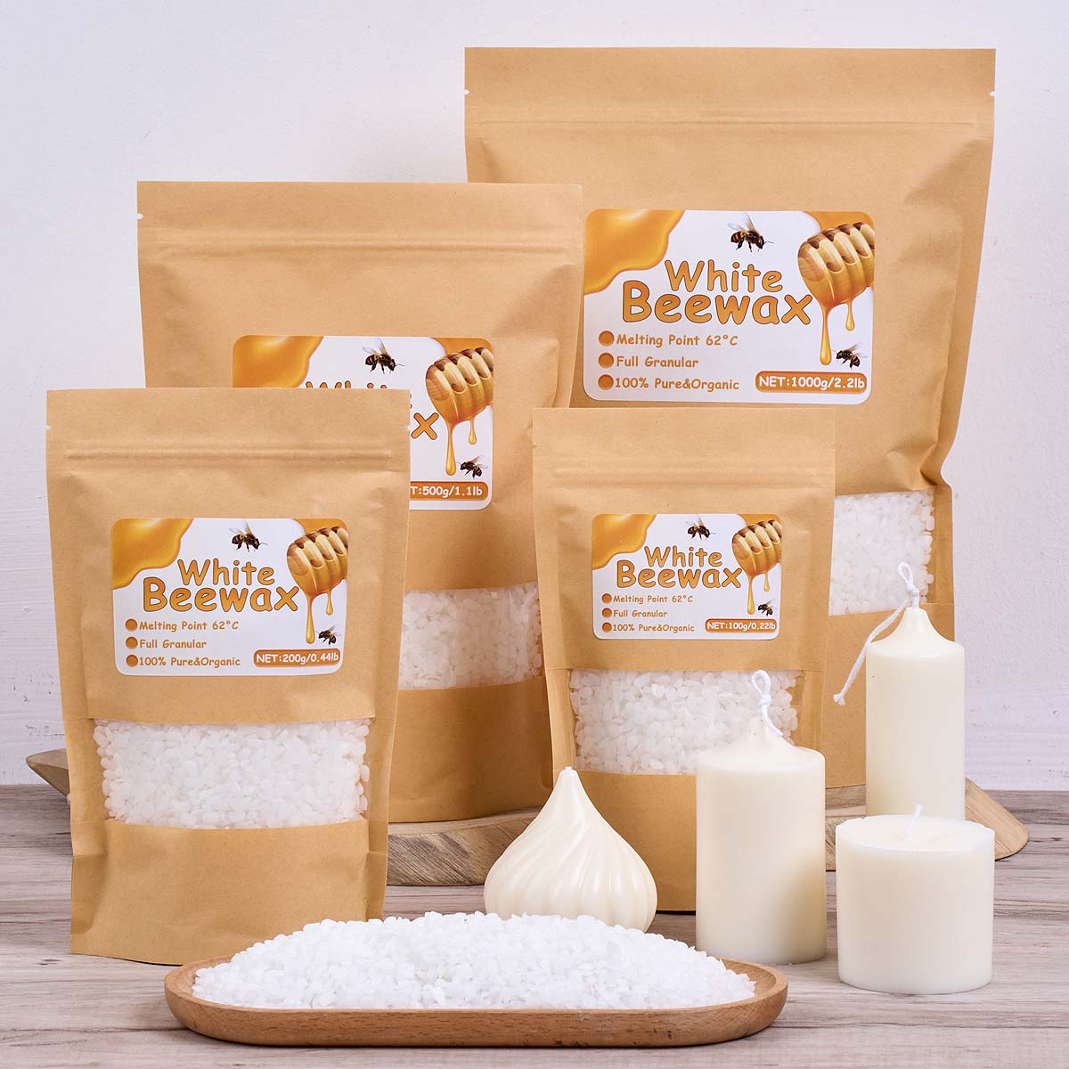 White Beeswax Pure Natural Gra - огляд і ціна Candle Making Wicks