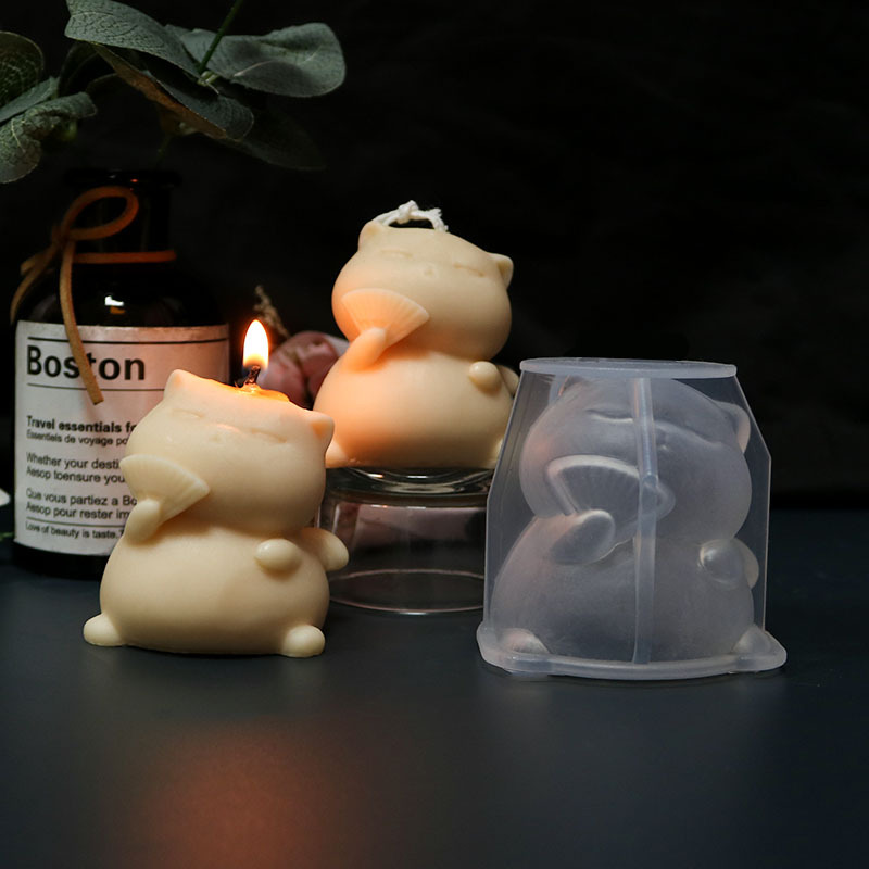 Cute Fat Cat Silicone Candle M - огляд і ціна Candle Making Fat