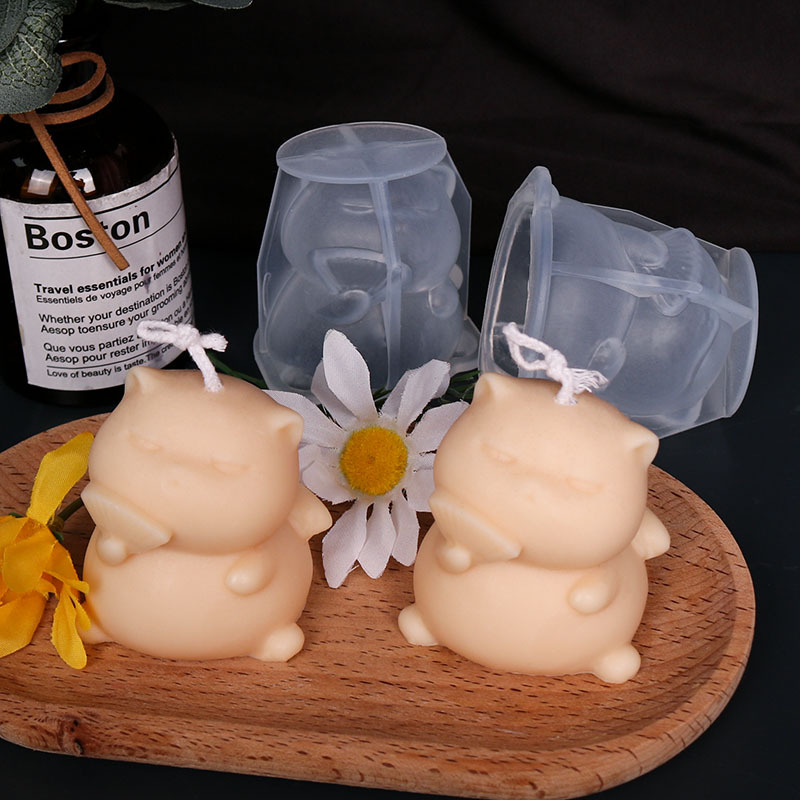 Cute Fat Cat Silicone Candle M - огляд і ціна Candle Making Fat