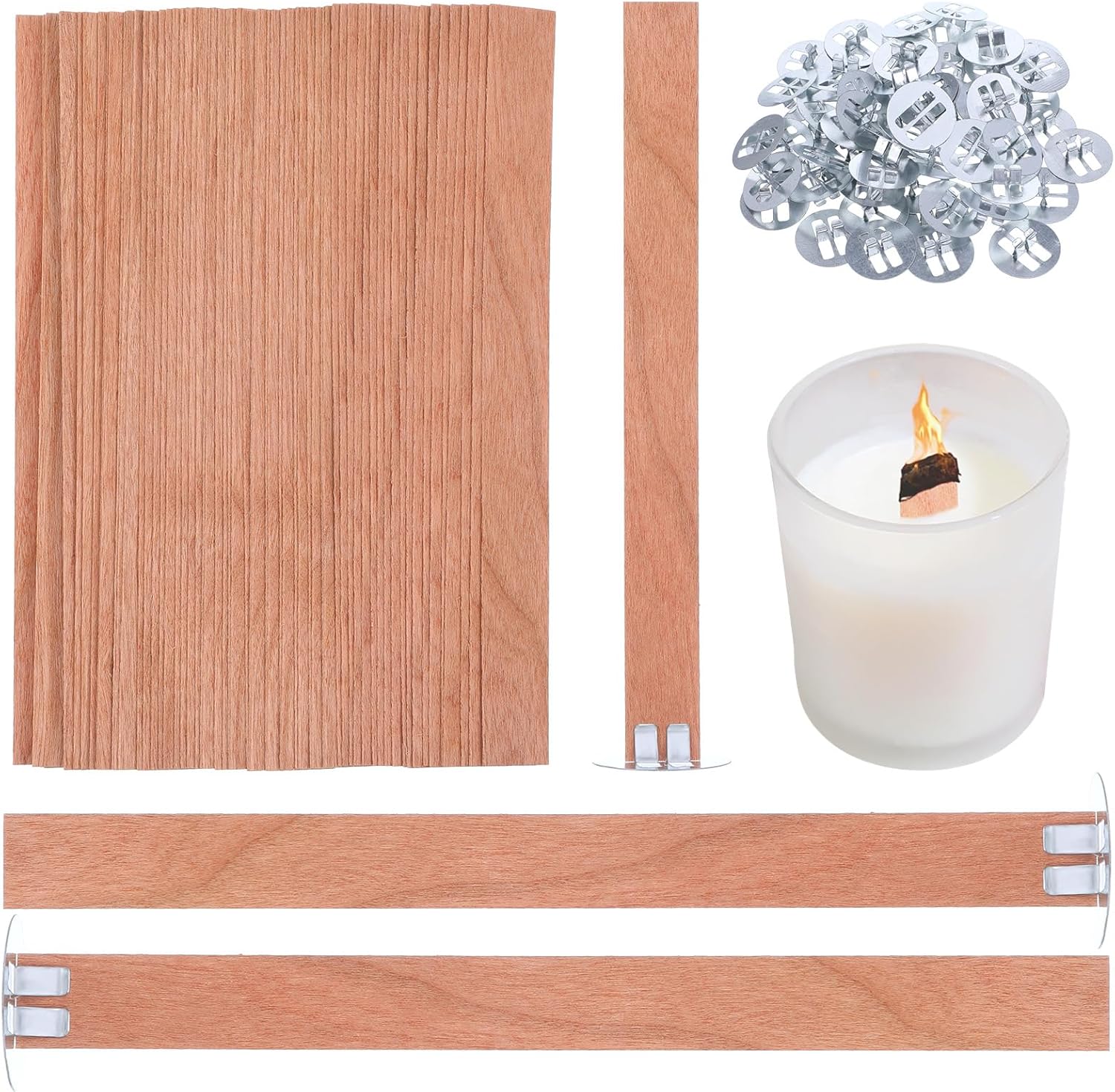 60Pcs Wood Wicks for Candles M - огляд і ціна Candle Making Wicks