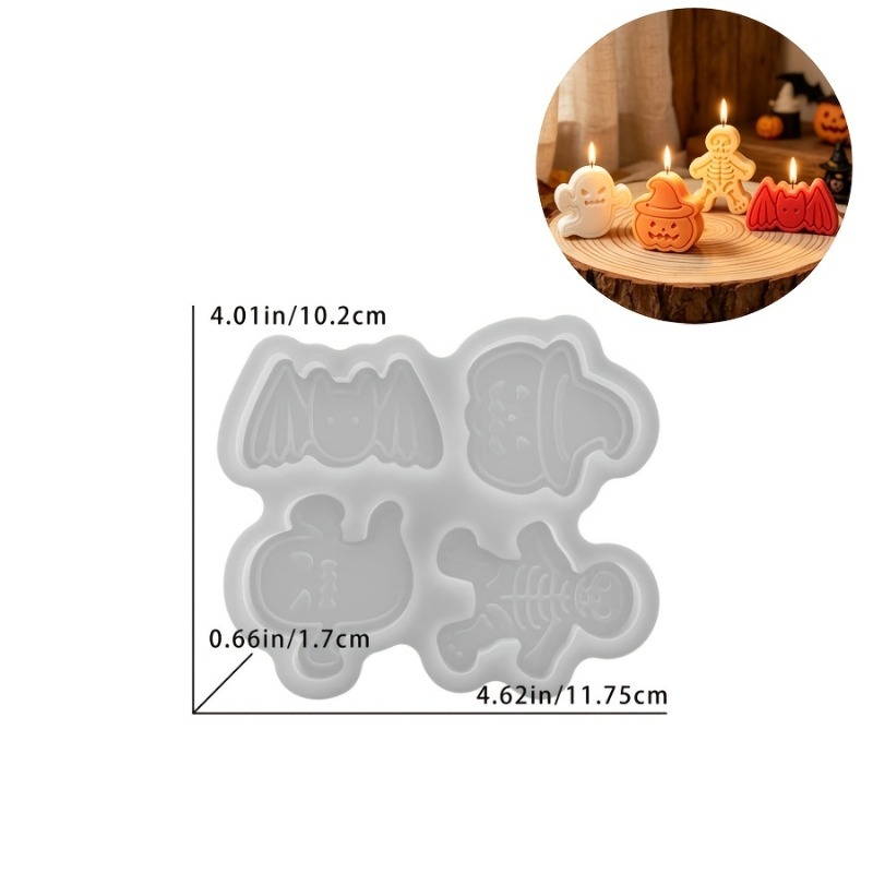 4-cavity silicone resin mold s - огляд і ціна Candle Making Moulds