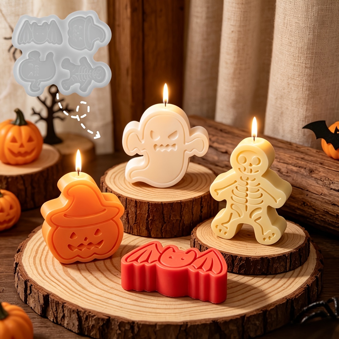 4-cavity silicone resin mold s - огляд і ціна Candle Making Moulds